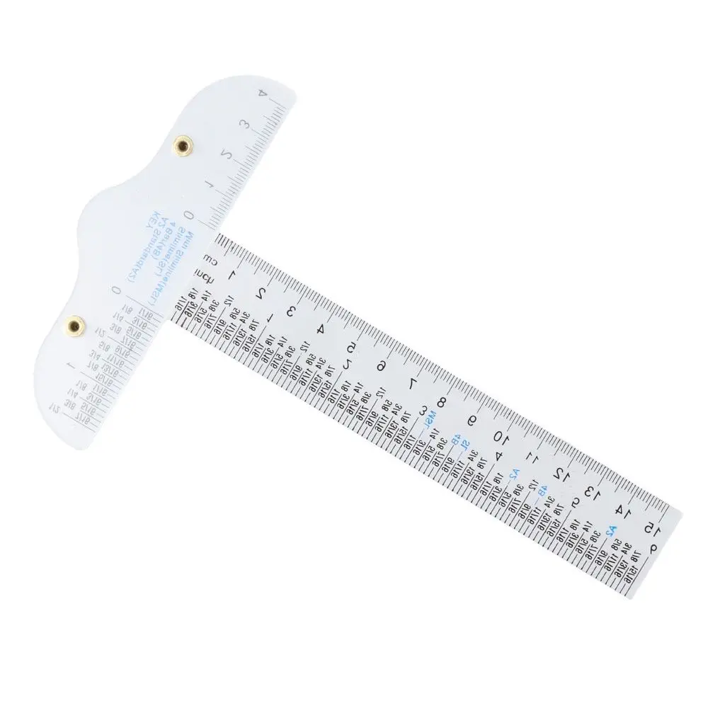1PC Acrylic T-Square Ruler For new Handtool In Both Inches And 2025 Metric Measurements Transparent Graduated Measuring Scale Rule