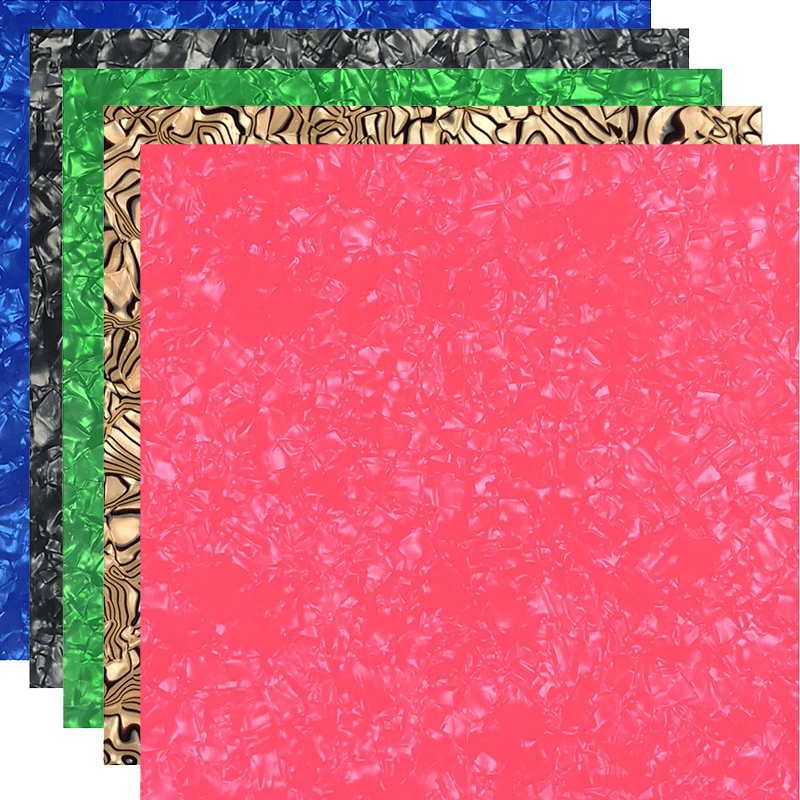 Feiman Celluloid Material Blank Sheet for Acoustic Guitar Pickguard Self Adhesive 24cmx22cm Quality Scratch Plate Multi color