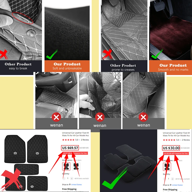 Rover Evoque Range For L538 2012~2018 2013 2016 ddmysmile Car Floor Mats Rugs Panel Footpads Carpets Cover Foot Pads Stickers Accessories Smile