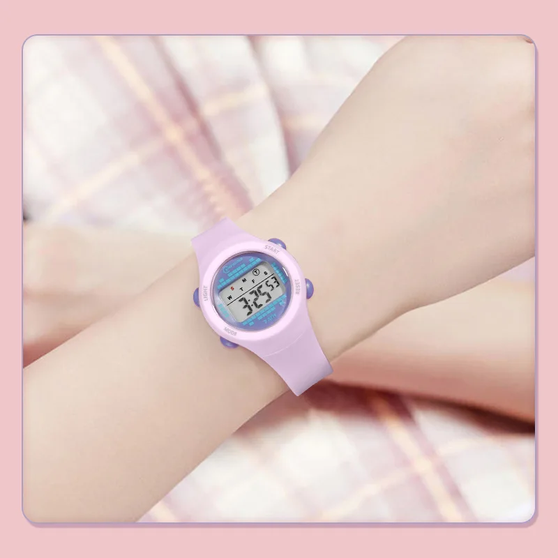 new Children's Electronic Watch Girl 2025 Pink Cute Middle School Boys Watch 30M Waterproof Kids Multi functional Digital SmartWatch Gift