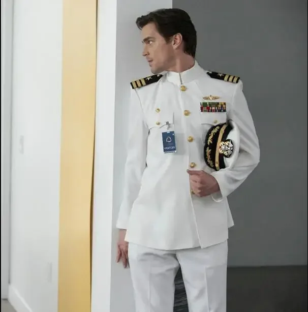 Suits Jacket + Navy Pants Army White Tuxedo Regular Uniform Men ddmysmile Navy Performance White Army Uniform Same As Nicholas Cage Smile +