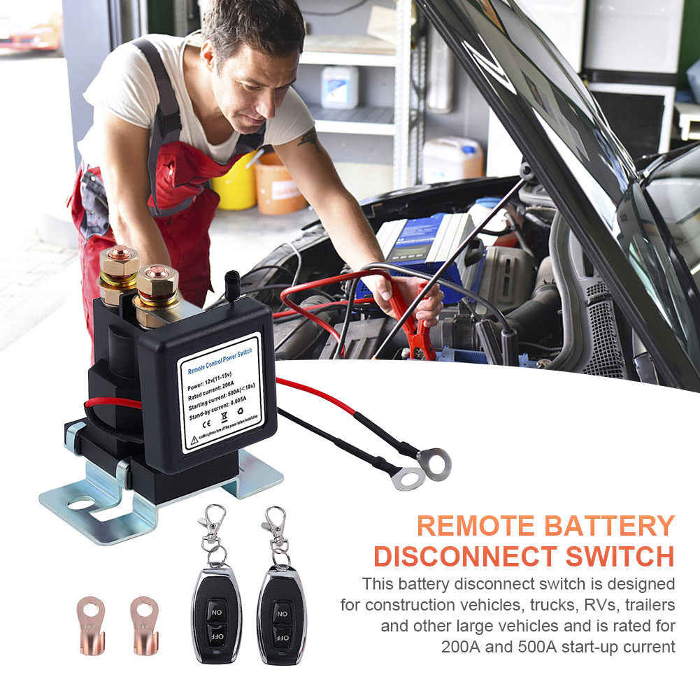 Energy Saving Isolator 12V 500A Remote Control Power Switch with Quick Power Kill Remote Power-off Switch for Marine Boat RV Car