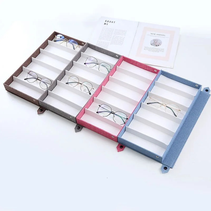 6 Grid Sunglass Glasses Storage Case Eyeglasses Display Glasswear Box Tidy Tool 240327
