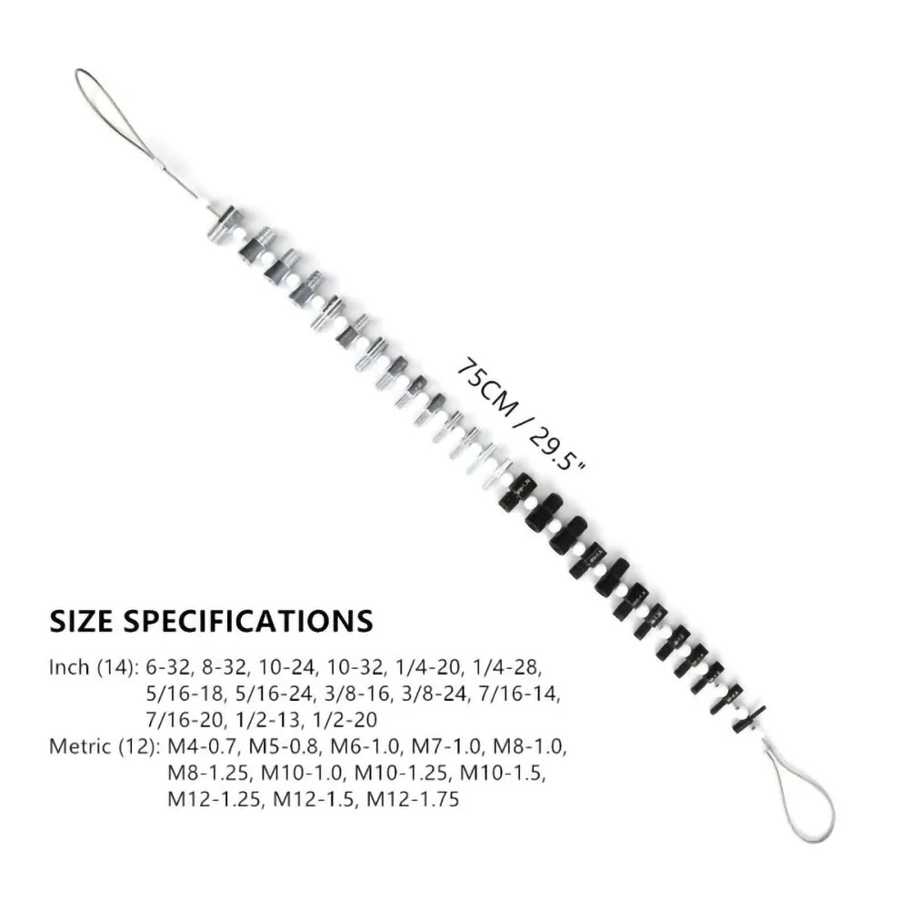 Metric Nut Imperial Bolt Screw Thread Checking Checker 26 Male/Female Size Gauge smile
