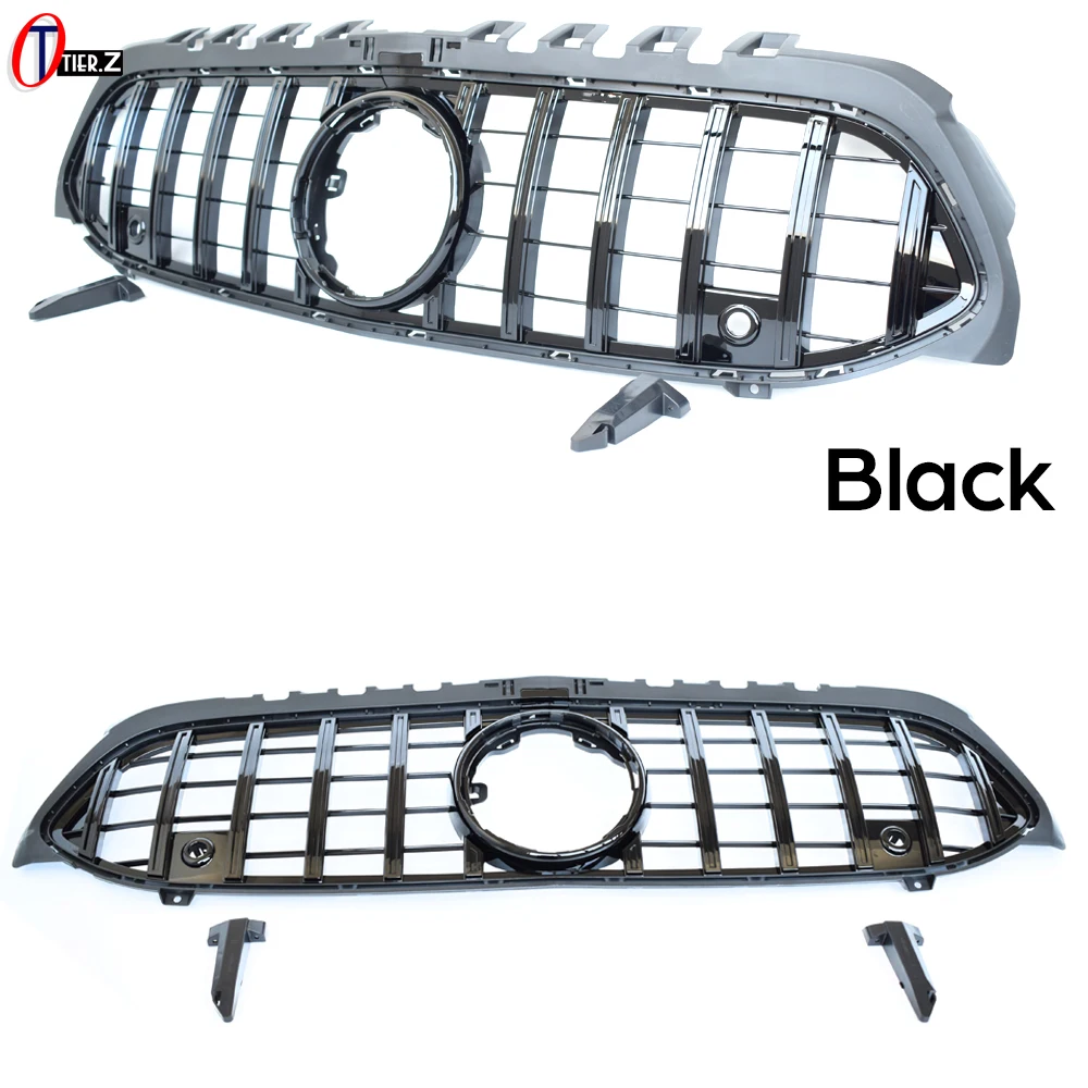 W177 Front GT Bumper Kidney Grill suitable for Mercedes A Class Hatchback V177 Sedan 2019 - 2024 A180 A200 A250 Diamond Grille