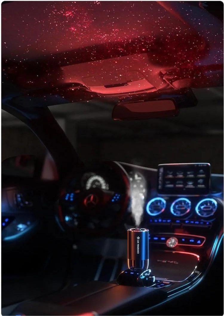 Car starry sky intelligent aromatherapy with LED light and starry sky light Car aromatherapy diffuser Car fragrance Car perfume