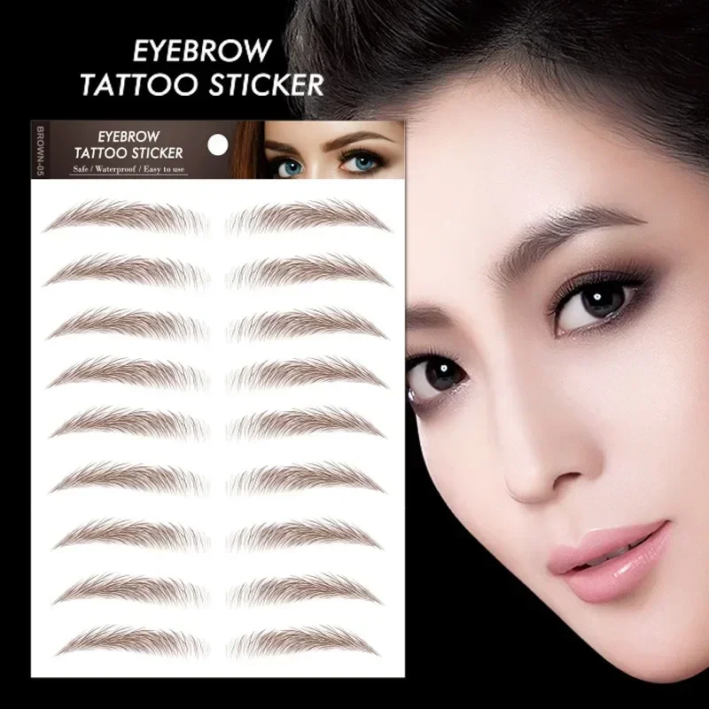 Eyebrows Like 4D Hair Stickers Makeup Waterproof Eyebrow Tattoo Sticker Long Lasting Natural Fake ddmysmile Eyebrow Stickers Cosmetics Smile