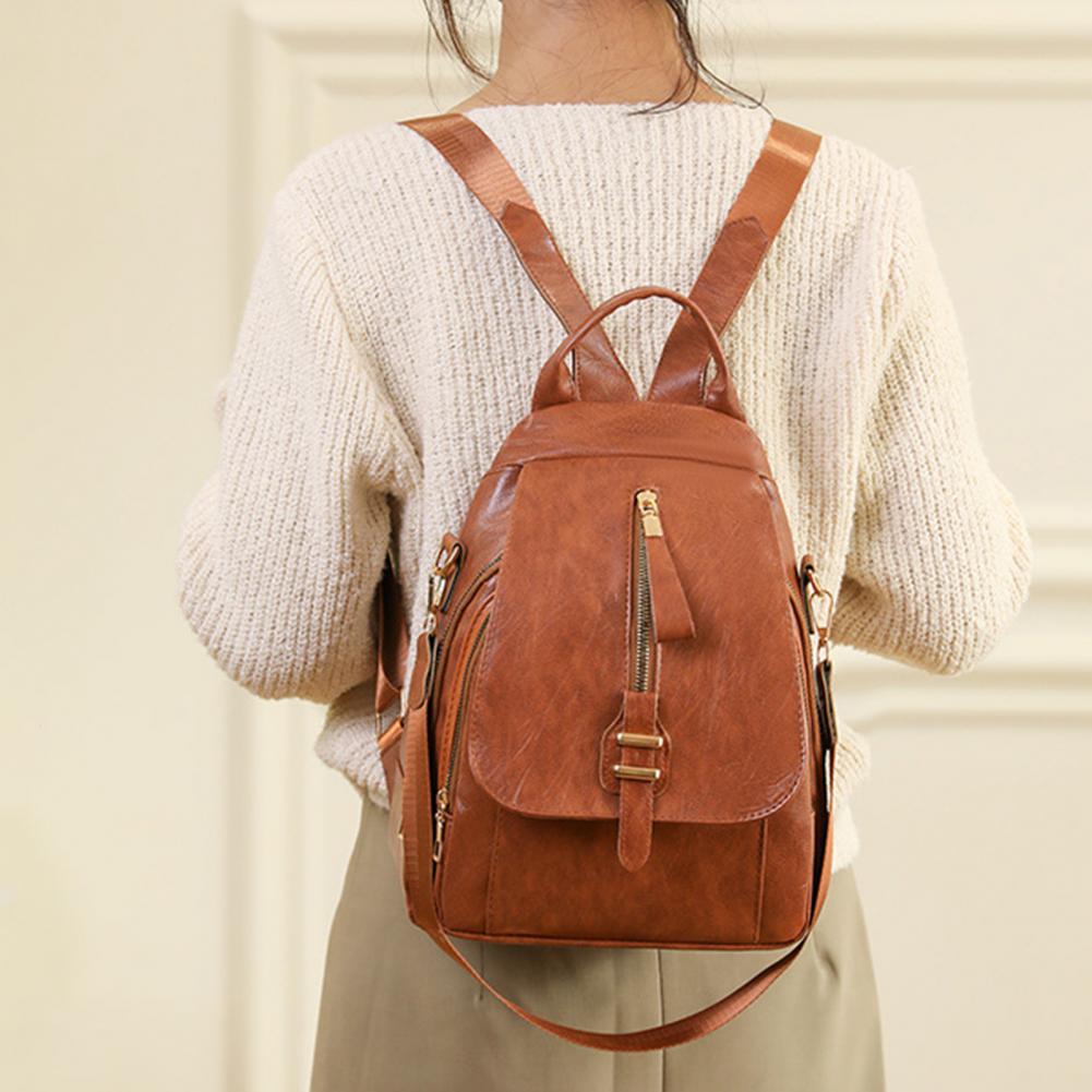 Style Backpack School Retro Women's Backpack with Anti-theft Features Large Capacity Adjustable Straps for School Travel smile