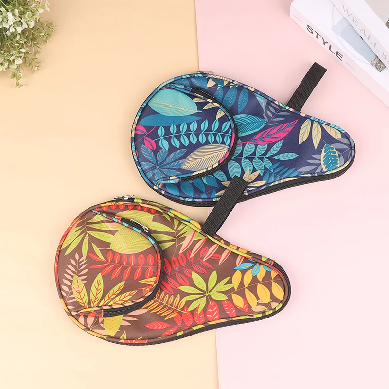 1Pc Table Tennis Racket Bag Wear-Resistant Gourd Racquet Pingpong Paddles Bag Colorful Table Tennis Racket Case Paddle Pouch