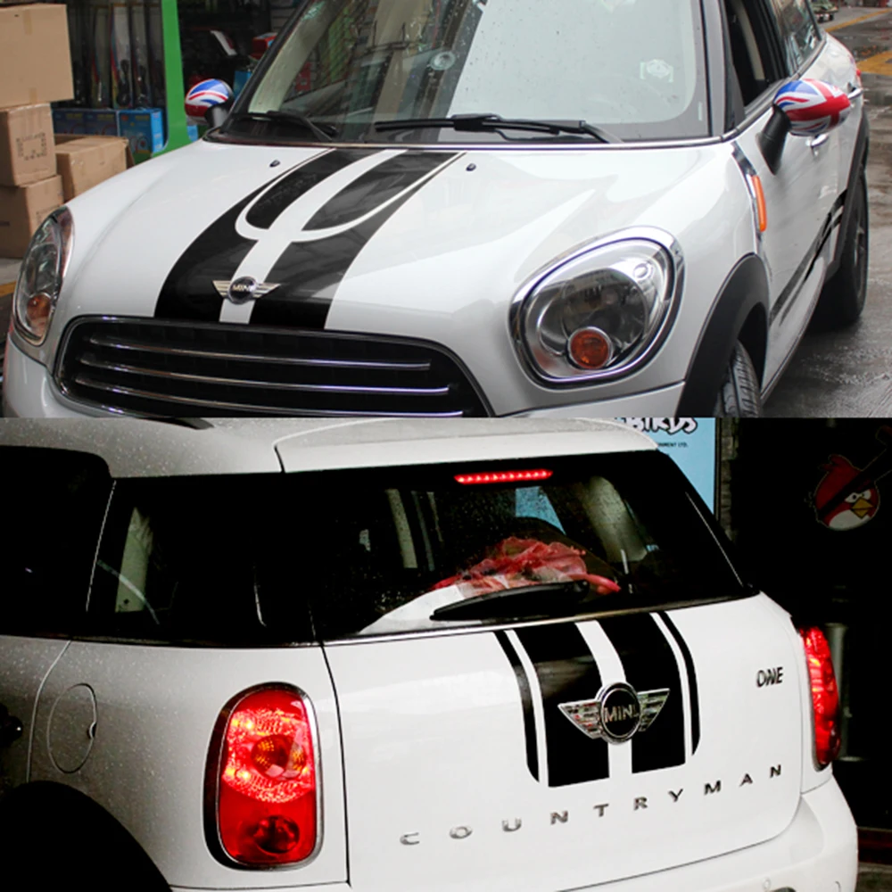 Hood Engine Trunk Car Rear Stickers For Mini Cooper Countryman R60 2011-2015 Graphics Vinyl Decor Decal Auto Tuning Accessories smile