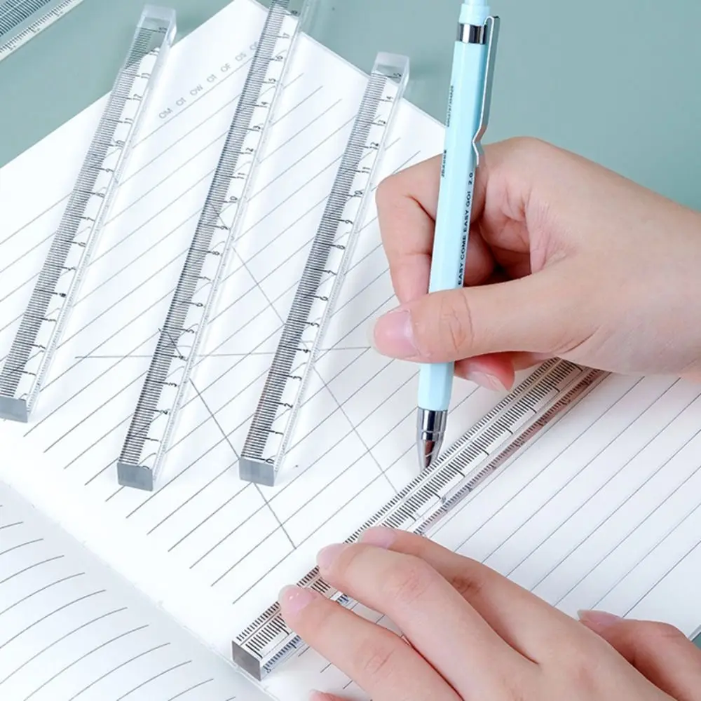 Transparent Straight new Ruler Creative 15/20/30CM 2025 Acrylic Quadrangular Ruler Cube Ruler Creative Stationery