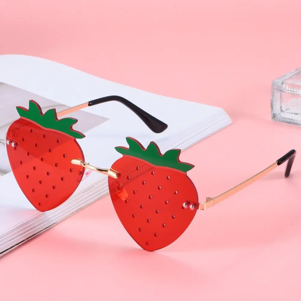Strawberry for Sunglasses Unique Women Men Festival Party Rave Sun Glasses Christmas Decorations Street Snap Eyewear smile
