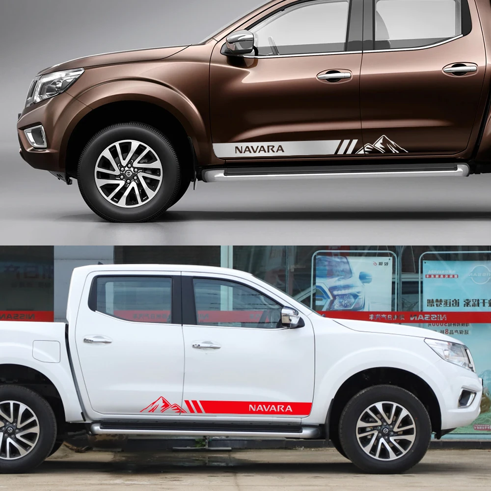 Stickers For Nissan Pickup Navara NP300 SR Truck Body Graphics Mountain Styling Decor Cover Car Decals Auto Tuning Accessories smile