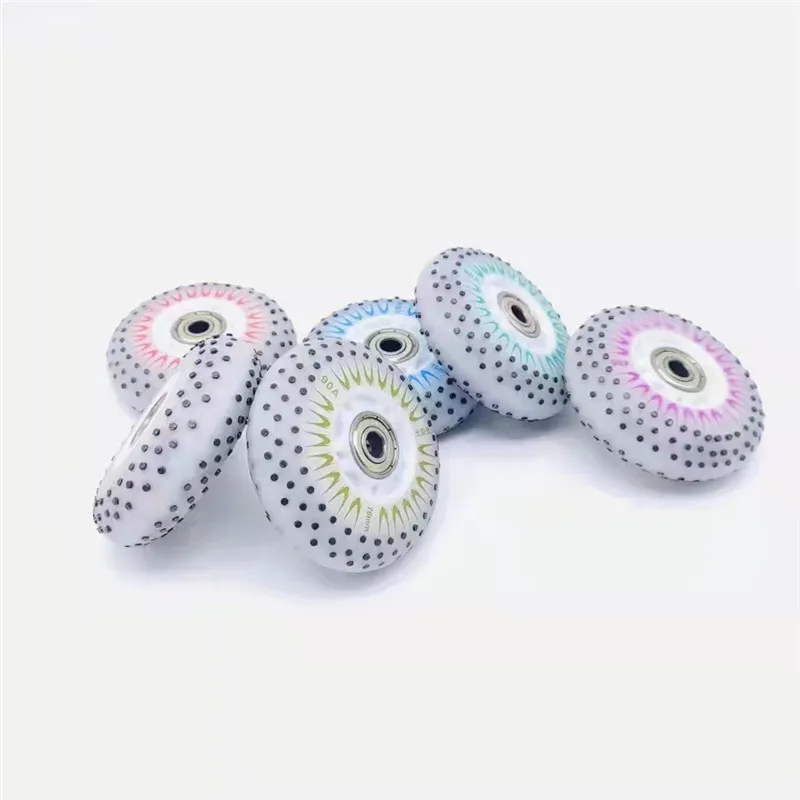 Wheel Skating LED Spark with ABEC7 608z Bearing Inline Skates Flash Shine Roller Rodas for SEBA Slide Slalom 90A 72mm 76mm 80mm smile