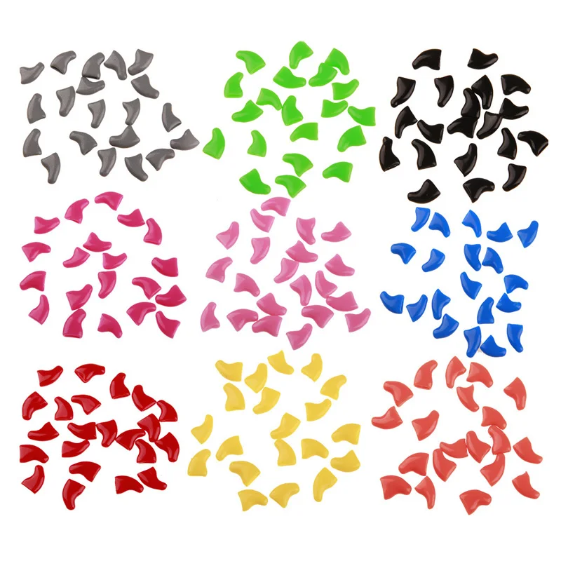 New FASHION colorful Cat 2025 Nail Caps soft cat Claw Soft Paws 20 PCS/lot with free Adhesive Glue Size XS S new M LGift for pet