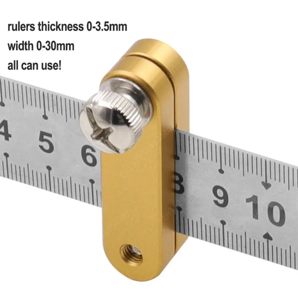 PCS Ruler 1-10 Steel ddmysmile Positioning Block Angle Scriber Line Marking Gauge Aluminum Alloy Adjustable Ruler Positioning Limit Block Smile