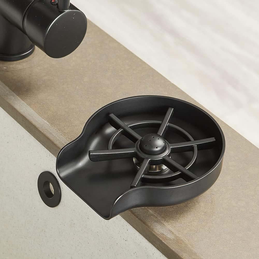 New style cup washer home cup cleaning cup washing machine bar cup washer stainless steel cup washer 6 leaves black