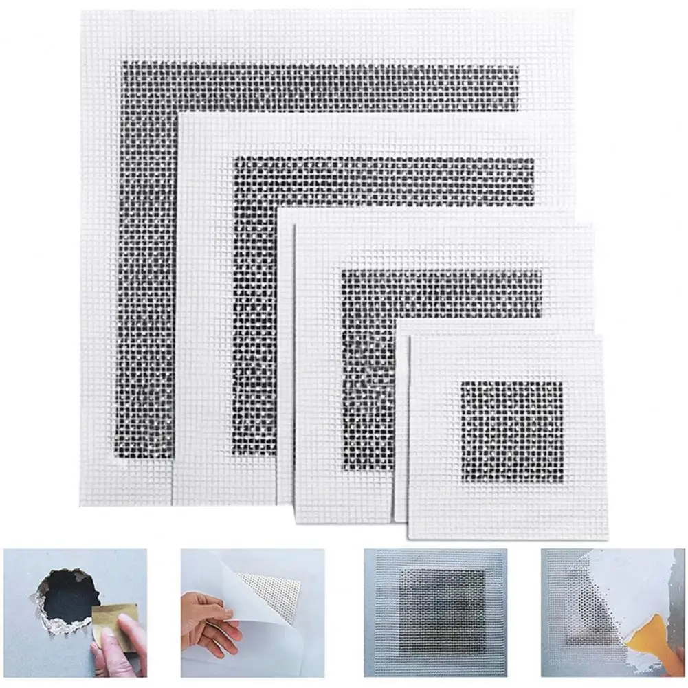 Repair Patch Wall 2Pcs/Set Self-adhesive Fine Mesh Aluminum Gaanized Steel Sheet Metal Dry Wall Repairing Patch Home Supplies smile