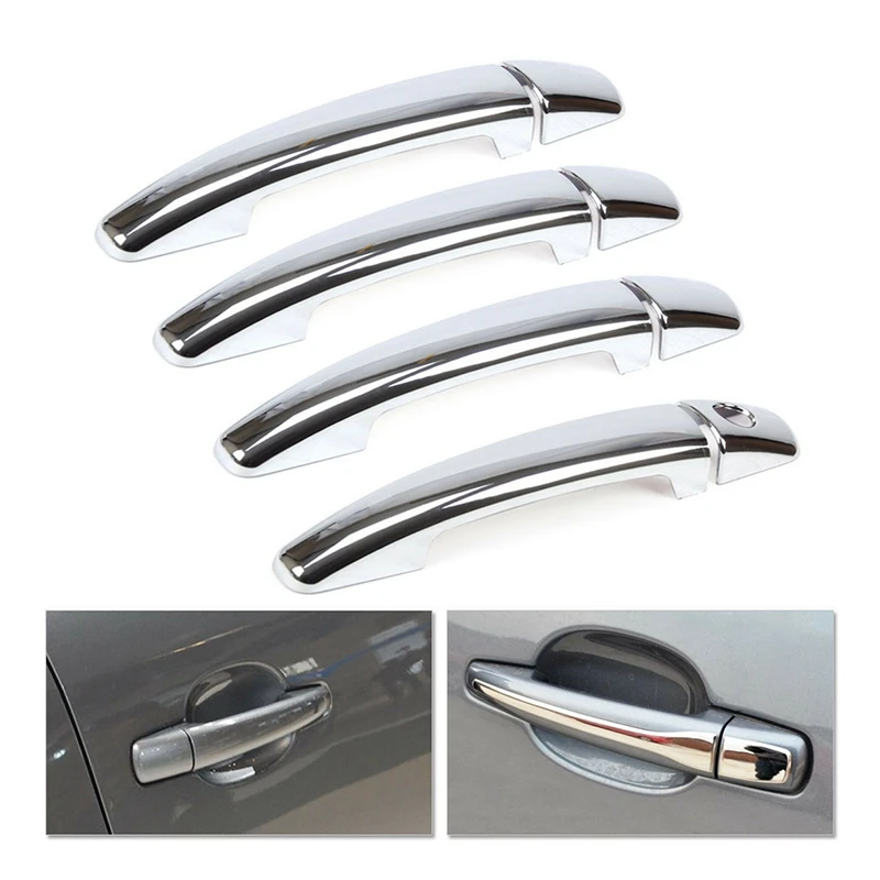 C4 For Citroen C4 Picasso C6 Peugeot 207 308 407 Chrome Door ddmysmile Handle Cover Trim Smile