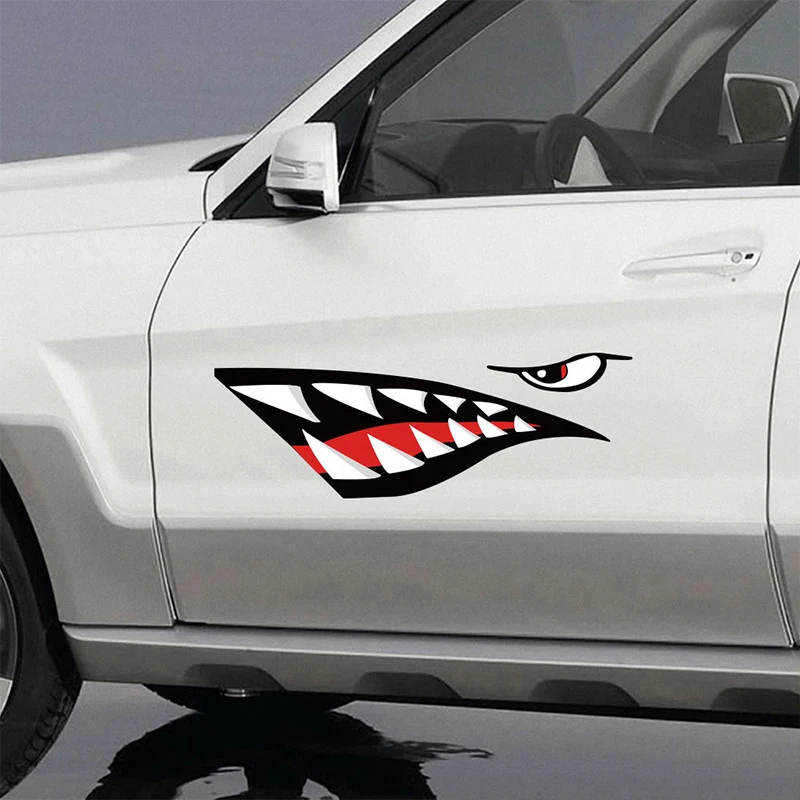 1set 2pcs Car stikers Car Automobiles Body 2025 DIY Stickers Kayak Shark Sticker Waterproof Stickers Decal new Canoe Dinghy Marine Boat