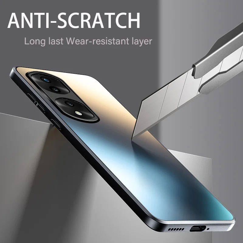 Glitter Slim AG Shockproof Silicone Hard Case For ddmysmile Huawei Honor 50 SE 70 90 Pro Matte Frosted Protective Case Smile