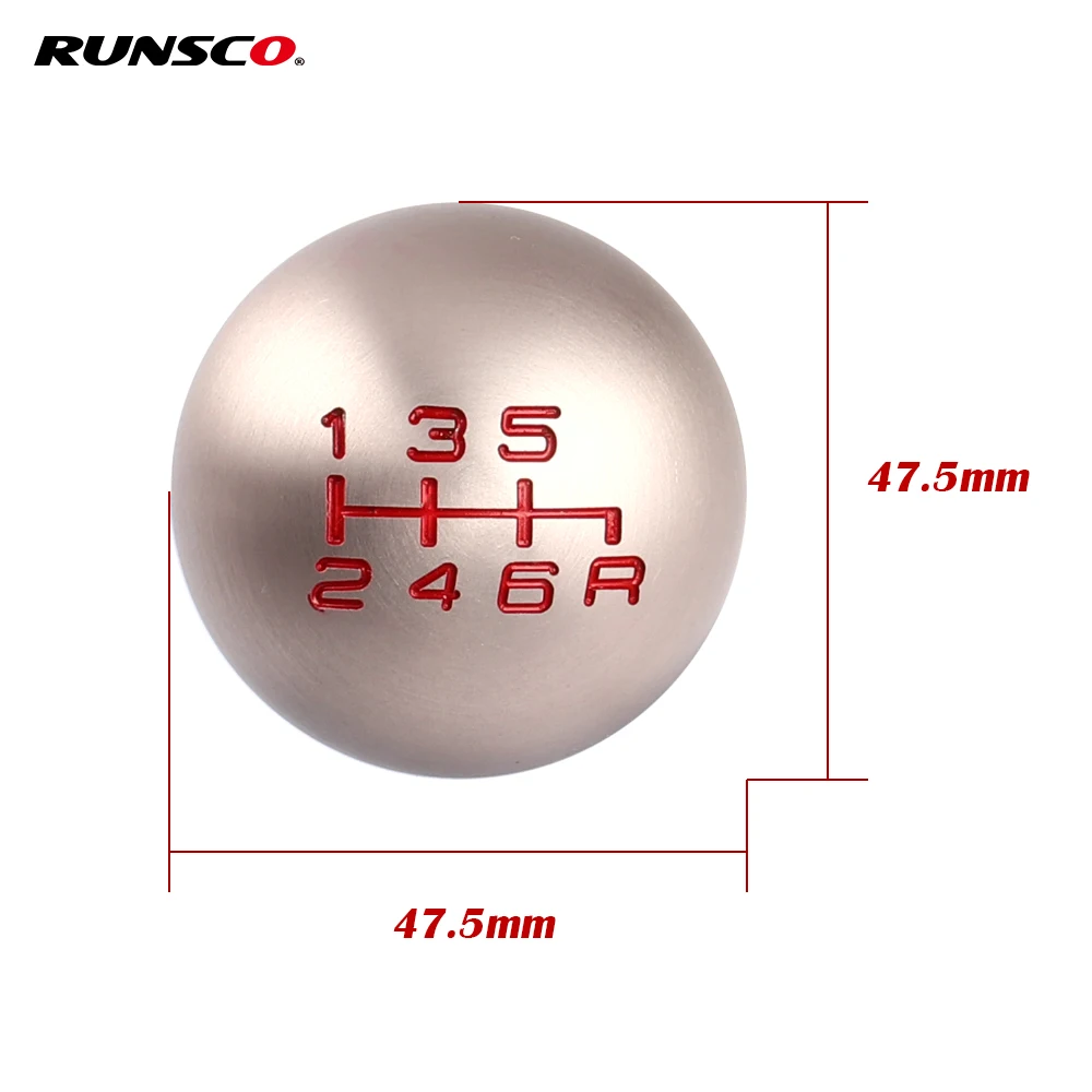 Shift Knob Car Racing Gears Knob Ball For Honda Civic ddmysmile Type-R Aluminum Thread Size M10x1.5 Smile
