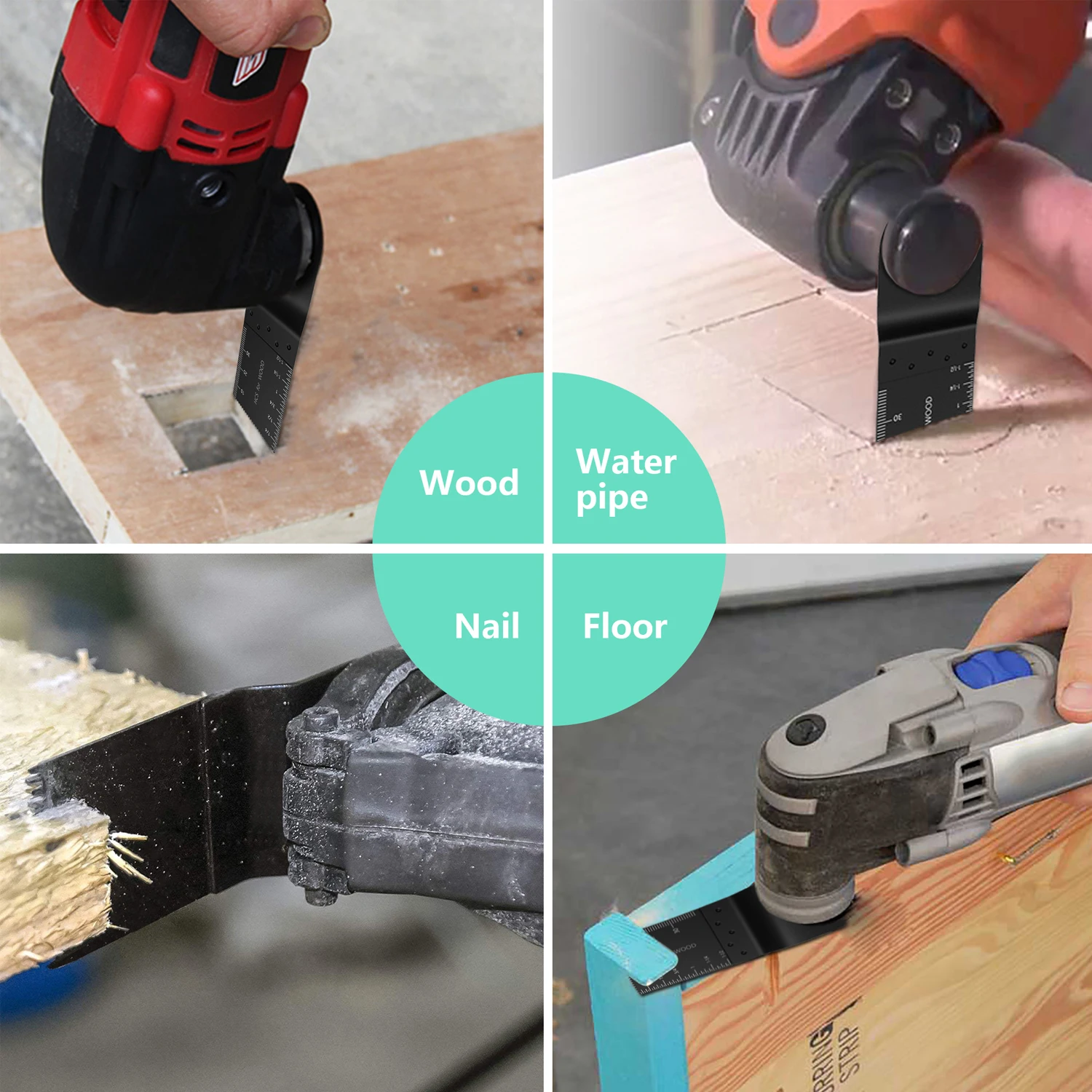 Blades Fast Saw Oscillating Fit Mixed Blades Oscillating Saw Blade Kit Multitool Blades for Metal, Wood, Plastic, MDF & More smile Metal, Wood, Plasti