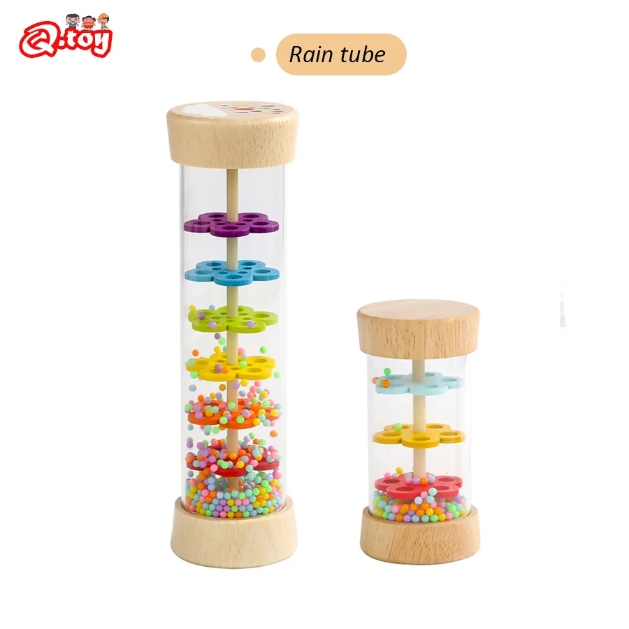 Montessori Toys Baby Rainstick Rattle Tube Rain Stick Shaker Music Sensory Auditory Instrument For Babies Early Educational Toys