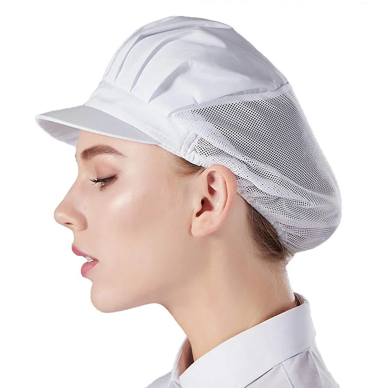 Both Sexes Mesh Breathable ddmysmile Workshop Cap Hotel Restaurant Kitchen Cafe Bakery Work Hats Catering Industry Back Kitchen Chef Cap Smile