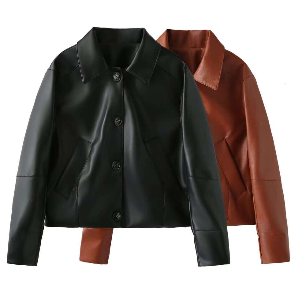 shanshi leather jacket women Autumn New Women's Leather Short Top Jacket for Women