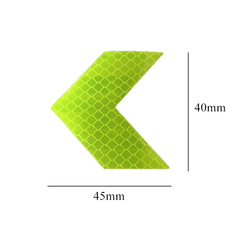 10 Pcs/Set Car Sticker Reflective Arrow Sign Tape Warning Safety Sticker For Car Bumper Trunk Reflector Hazard Tape Car Styling