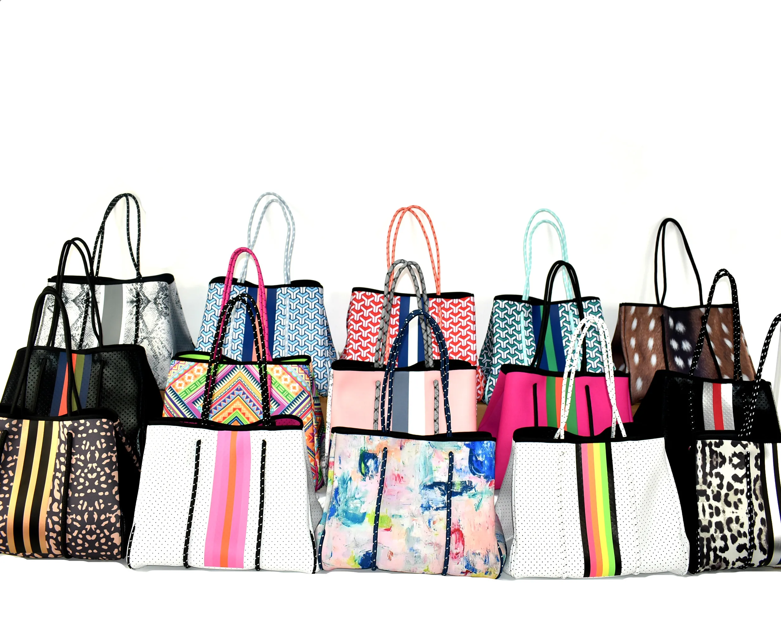 Frauen Handtasche Wasserdichte Mehrzweck Neopren Strand Tasche Tote Mit Beweglichen Bord einkaufstasche smile