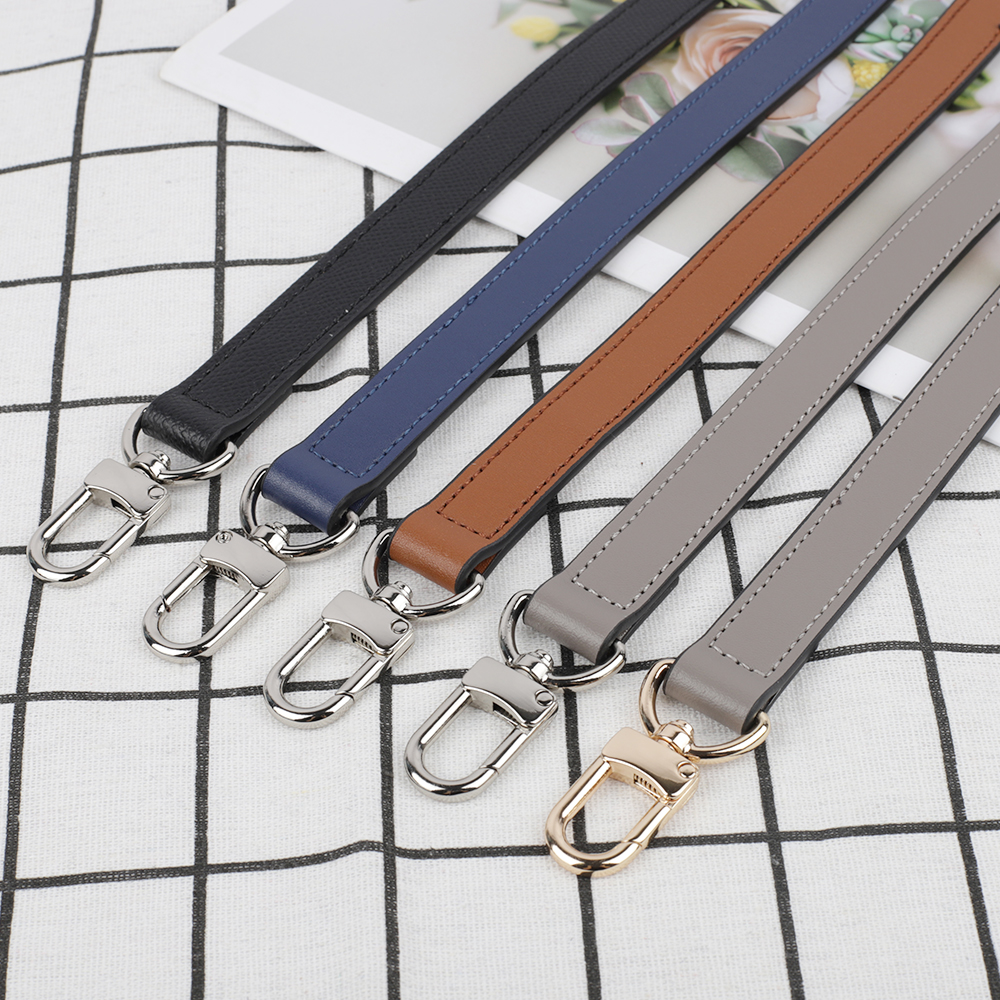 Genuine Leather Bag Strap With Silver Gold Black Hardware Shoulder Strap Handbag Strap Obag Handle High Quality Bag Accessories