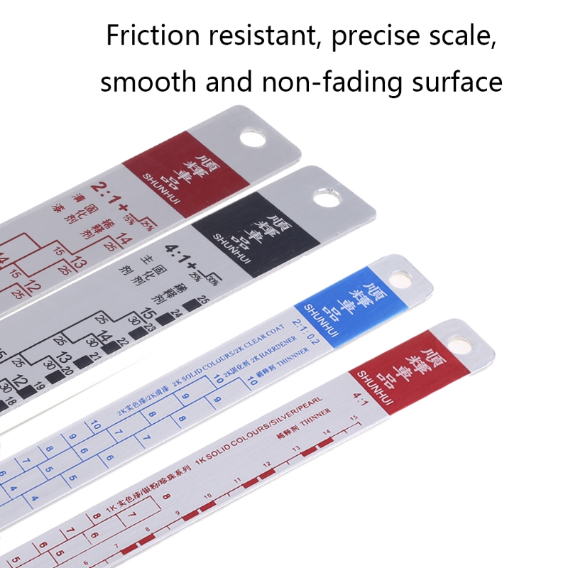 Standard Mixing Car Tool Paint Ruler Suitable For Cars Paint Ruler Ruler Paint Tool Black/Red Rulers Drop Shipping smile