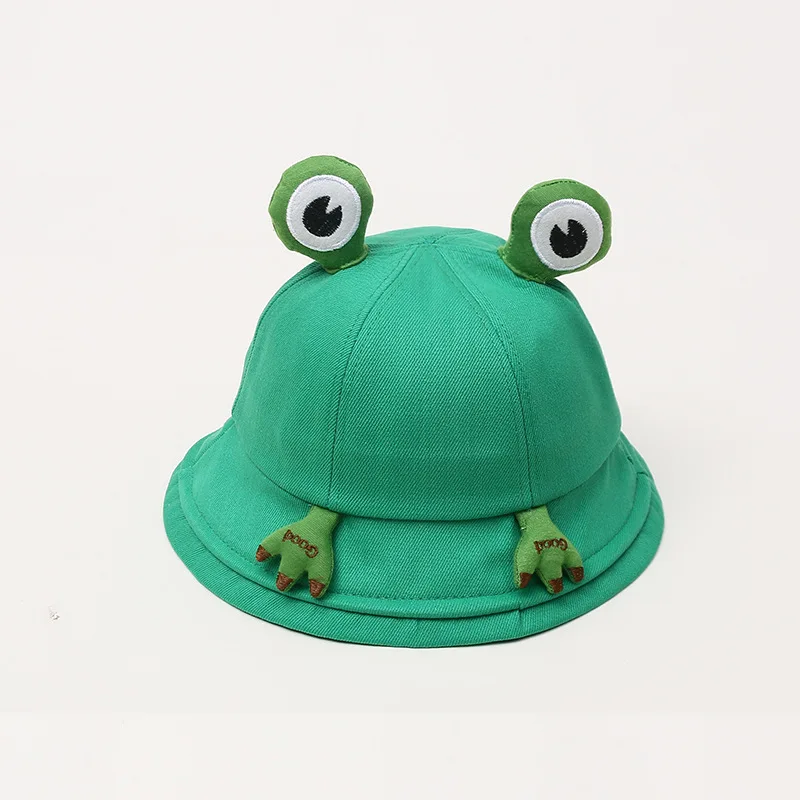 New Frog 2023 Parent-Child Bucket Hats With Eyes Summer Foldable Lightweight Sun Hat Fishing Caps For Women Teens Adult Kids smile