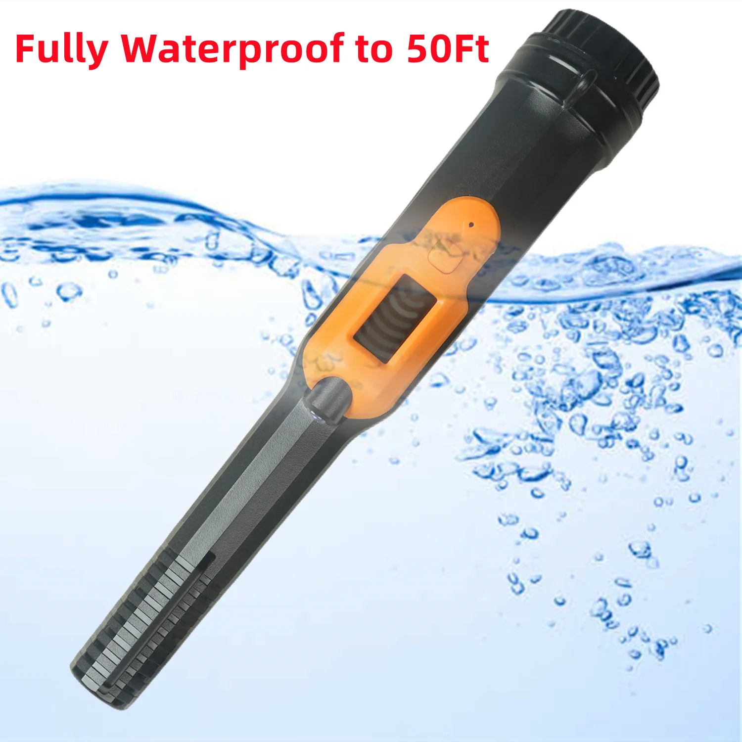 LCD Display Metal Detector Pinpointer IP68 Waterproof, High Accuracy with Waterproof Bag,Handheld Metal Pin Pointer Wand Suitabl