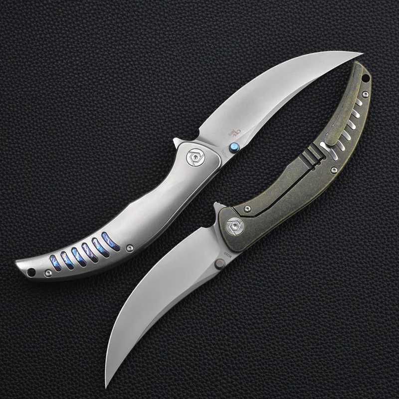 New Arrival Cool CH Sultan High Configuration M390 Blade Titanium Alloy Handle Folding Knife Outdoor Adventure Collection Tool X241108