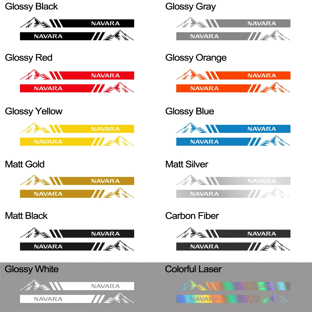 Stickers For Nissan Pickup Navara NP300 SR Truck Body Graphics Mountain Styling Decor Cover Car Decals Auto Tuning Accessories smile