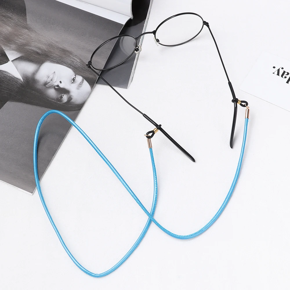 Leather 1Pc Thick PU Unisex Glasses Lanyard Sport Eyeglasses ddmysmile Chain Non-Slip Glasses Rope Anti-Slip Cord Holder Glasses Accessory Smile