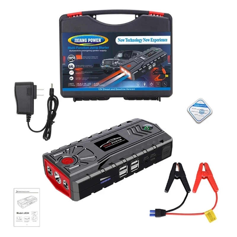 Jump Starter Lighting Air Compressor Starting Tyre Inflator