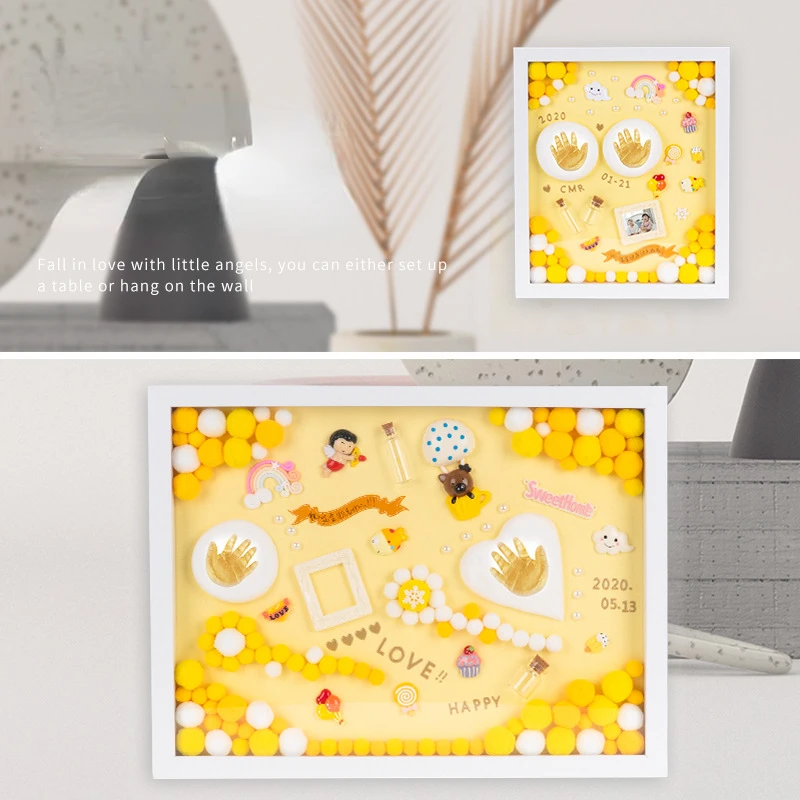 Footprint Newborn Print Handprint Pad Lanugo Souvenires Baby Hand Print Pad Hundred Days Anniversary Commemorative Gifts smile