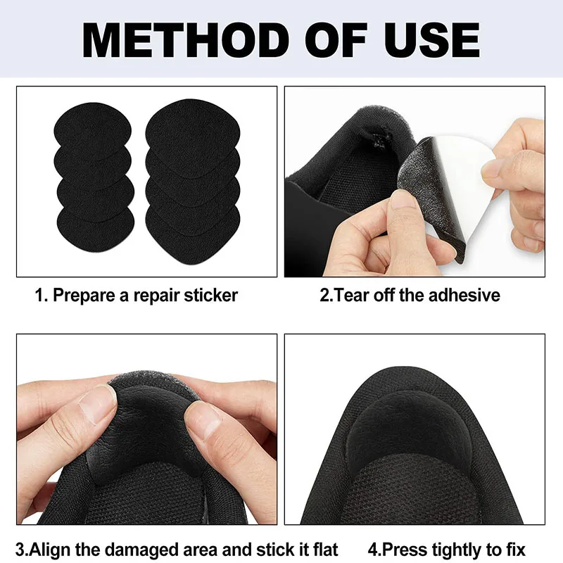 Heel Repair Insoles Subsidy Sticky Shoes, Hole In Cobbler Sticker Back Sneaker Lined with Anti-Wear After Heel Stick Foot Care Shoes, smile Shoes, Sho