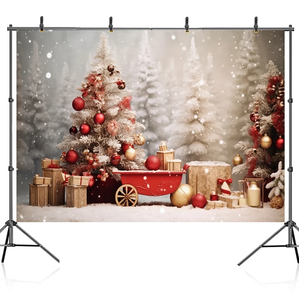 Bonvvie Christmas Photography Backdrop new Winter Window Gift Baby Portrait Photographic Family 2025 Party Background for Photo Studio