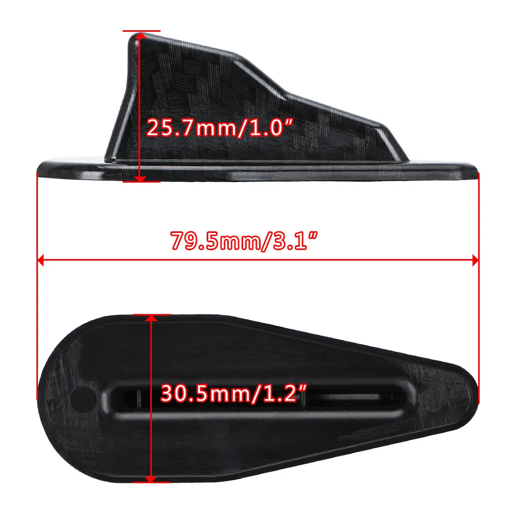 10pcs Universal EVO-Style Roof ABS Shark Fins Spoiler Wing Kit Vortex Generator SLJ-1014