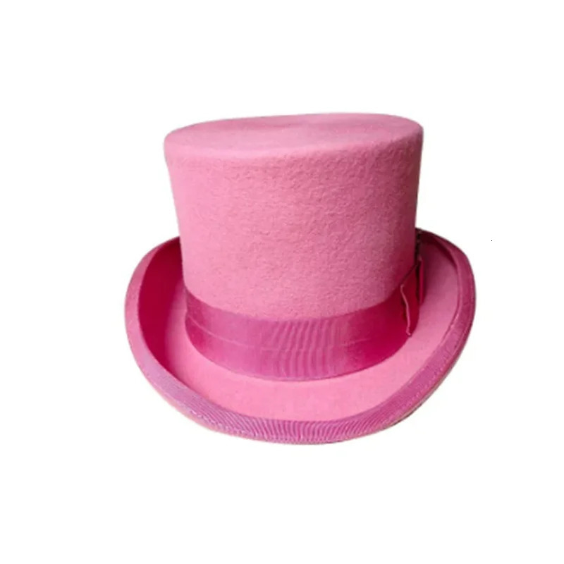 Mens Top Hat Magician President High Hat British Jazz Top Hat Mens Gentleman Flat Top Felt Hat 2024 Sombrero de Copa Brit anico 241108