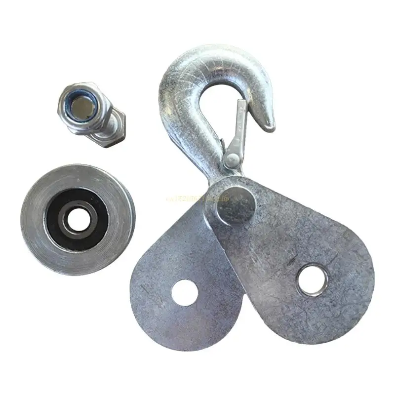 1000KG 800KG Hoist Block Wire Rope Lifting Pulley Block Towing Wheel with Hook Drop Shipping