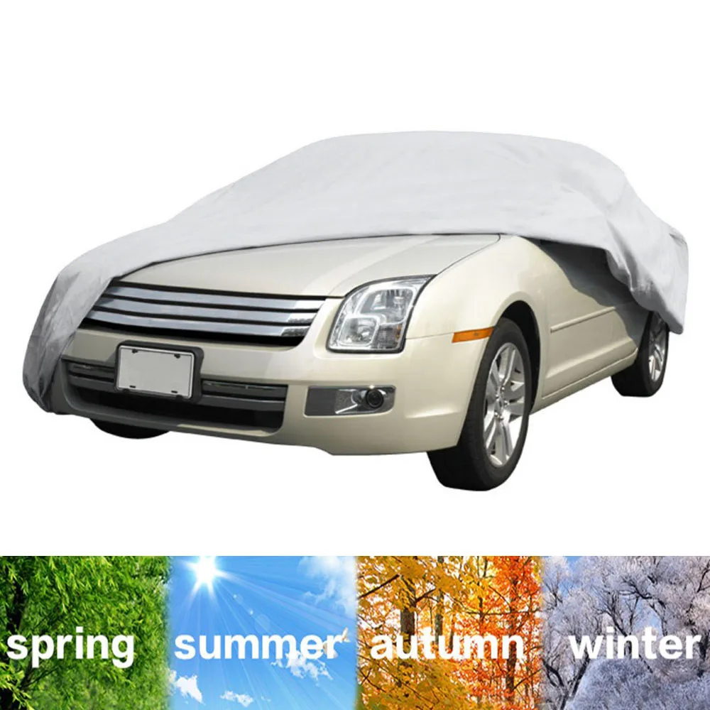 Car Cover Waterproof M Snowproof and UV Proof Universal Easy to Wash for Outdoor Indoor Breathable Auto Cover for Autumn Winter smile