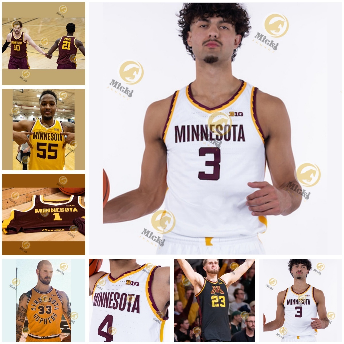 Minnesota Basketball Jersey Femi Odukale Brennan Rigsby LuCye Patterson Tyler Cochran Lincoln Meister Custom Stitched Minnesota Golden Gophers Jerseys