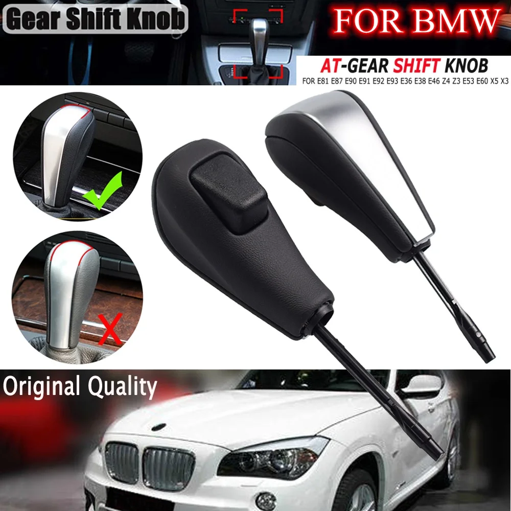 Automatic 2 Colors Vehicles Gear Shift Knob Lever Stick Replacement For 1 3 5 7 X3 X5 Z3 Z4 E81 E82 E85 E90 E91 E46 smile