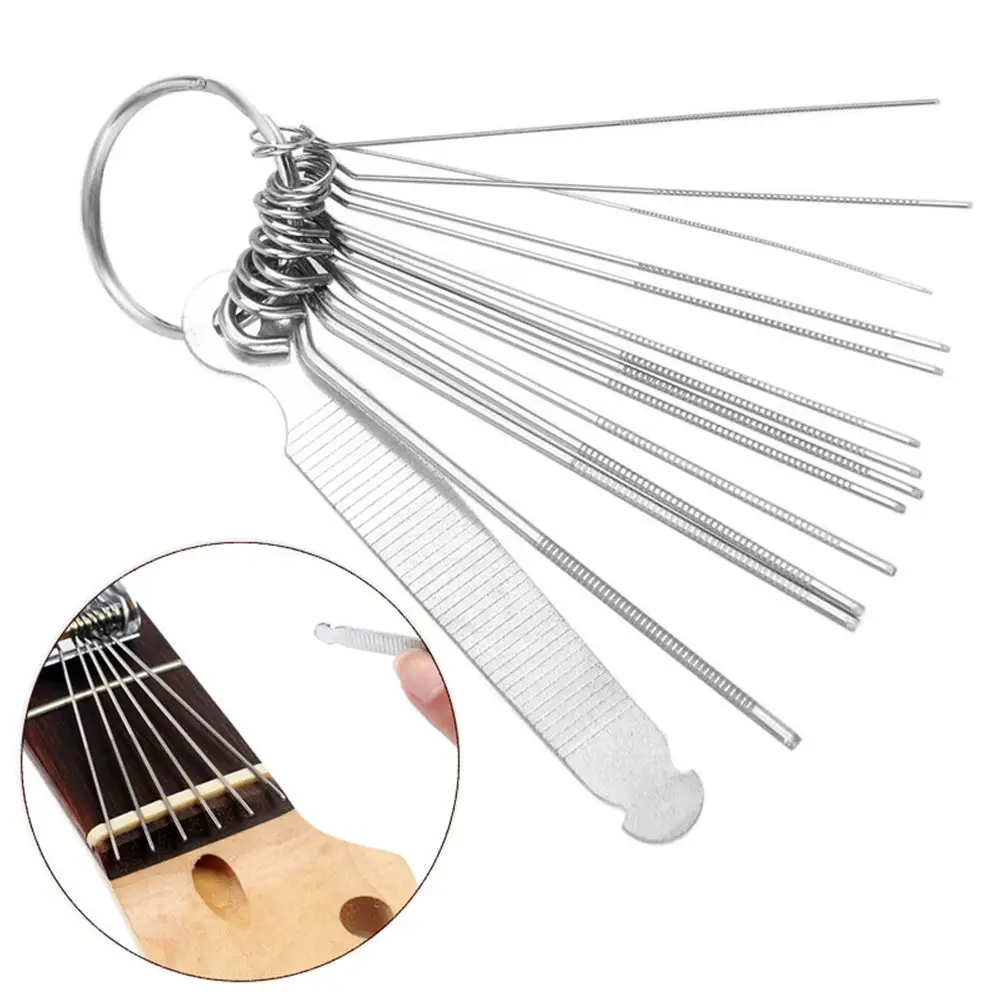 Nut 1Set Professional Guitar Slotting File Kit DIY Slot Filing Set Music Accessories Guitar Repair Tool Guitar Nut Slotting File smile